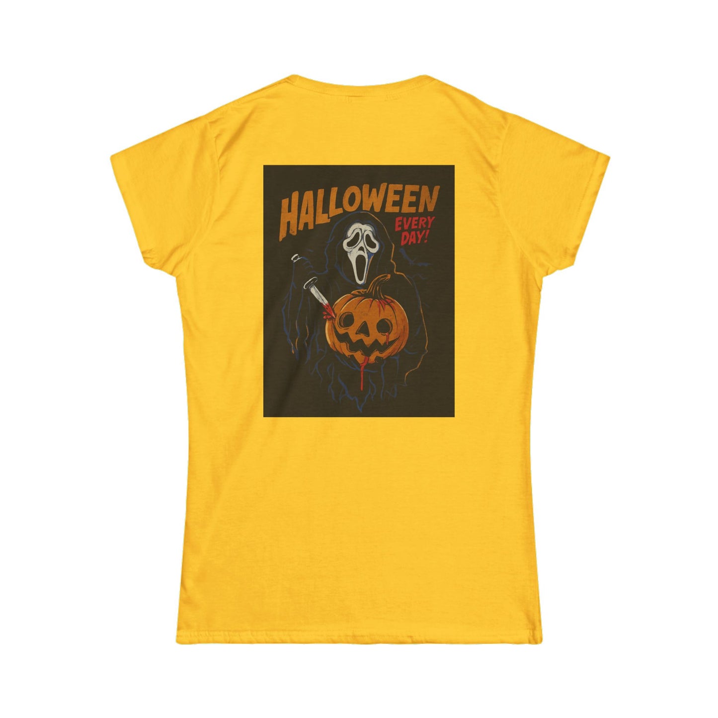Halloween Women's Softstyle Tee, Spooky T-Shirt, Ghost Print Shirt, Halloween Costume Top, Pumpkin Graphic Tee, Fall Fashion