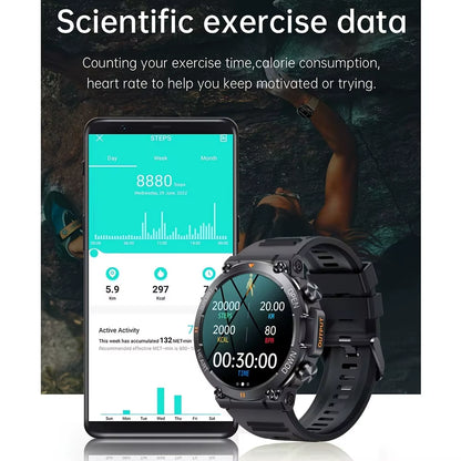  Smart Watch for Men Heart Rate Blood Bluetooth Sport 400Mah Long Standby 1.39 Inch 360*360 HD Screen Outdoors Smartwatch  K56Pro