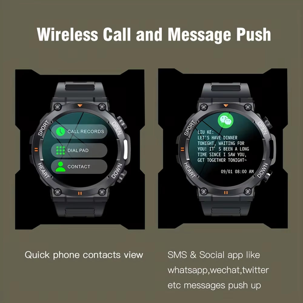  Smart Watch for Men Heart Rate Blood Bluetooth Sport 400Mah Long Standby 1.39 Inch 360*360 HD Screen Outdoors Smartwatch  K56Pro